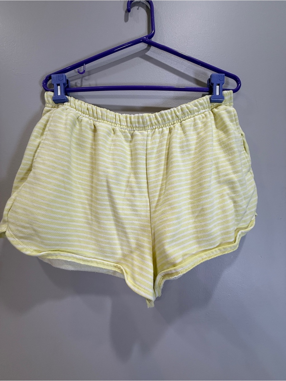wild fable Yellow and White Striped Athletic Lounge Shorts